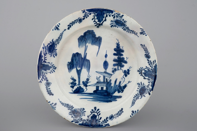 A set of 4 various Dutch Delft dishes, 18th C.