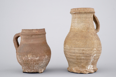 A group of various pottery and stoneware items, The Netherlands, 14/18th C.