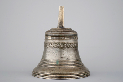 An Antwerp bronze bell by Melchior De Haze, 17th C.