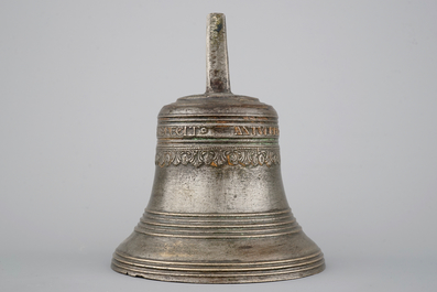 An Antwerp bronze bell by Melchior De Haze, 17th C.