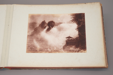 A photo album with albumine prints of Switzerland, 19/20th C.