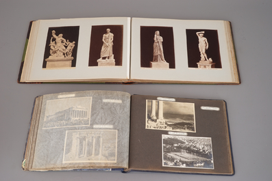 Een collectie albumine en andere zwart-wit foto's over Egypte, Rhodos, Het Vaticaan, ... ca. 1900