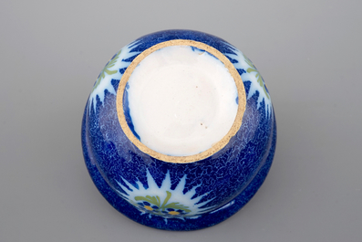 A Brussels faience blue-ground bowl, 18th C.