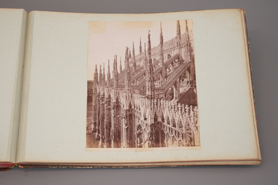 A photo album with albumine prints of Switzerland, 19/20th C.