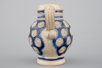 A globular Westerwald stoneware jug, 17th C.