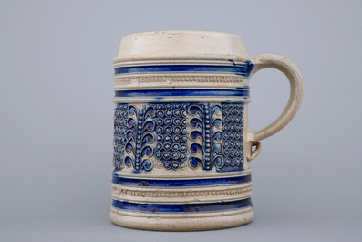 A small Westerwald beer stein, 17th C.