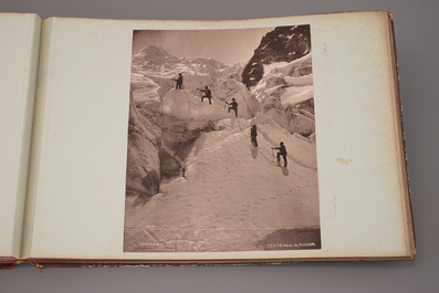 A photo album with albumine prints of Switzerland, 19/20th C.