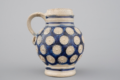 A globular Westerwald stoneware jug, 17th C.