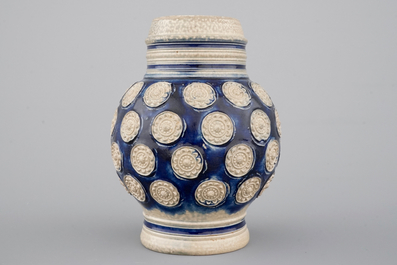A globular Westerwald stoneware jug, 17th C.