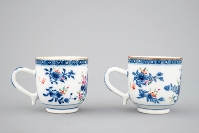 A Chinese famille rose part of a tea service, Qianlong, 18th C