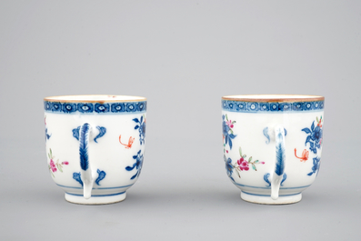 Een deel van een theeservies in Chinees famille rose porselein, 18e eeuw