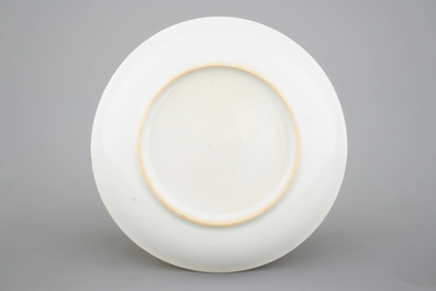 A fine Chinese Chine de commande export porcelain saucer, 18th C