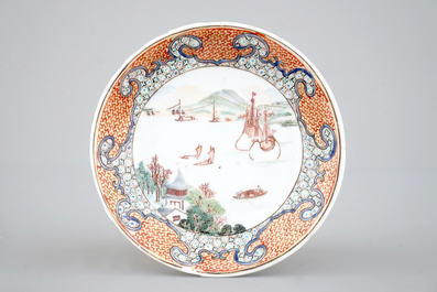 Un tasse et soucoupe en porcelaine de Chine pour l'export, Yongzheng, 1722-1735