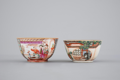 Two fine Chinese porcelain cups and saucers, Yongzheng, 1722-1735