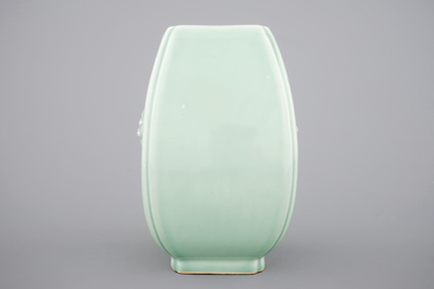 A Chinese celadon vase, Yongzheng mark, 19/20th C