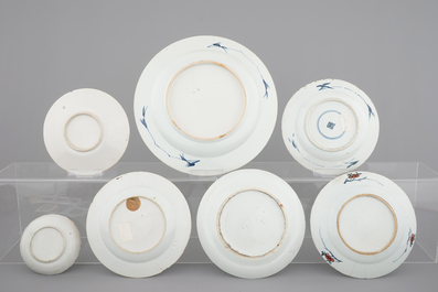 A nice collection of various Chinese famille rose, Canton and Japanese Imari porcelain, 18/19th C.