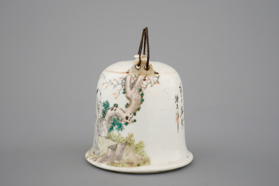 A Chinese Qianjiang style porcelain teapot and cover, ca. 1900