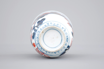 A Japanese imari shaving bowl &amp; a wine cup, 18th C. with a fine Satsuma dish, 19th C.