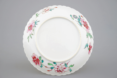 Three fine and rare Chinese saucers, Yongzheng, 1722-1735