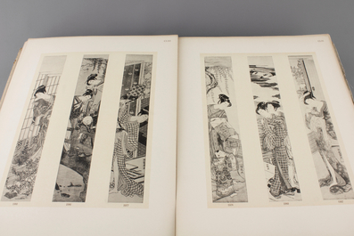 A collection of Japanese artwork plates from the Sammlung Mosl&eacute;: Japanische Kunstwerke : Waffen, Schwertzieraten, Lacke, Gewebe,&hellip;