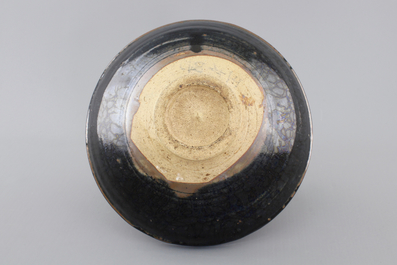 A Chinese black glazed bowl, presumably Song Dynasty