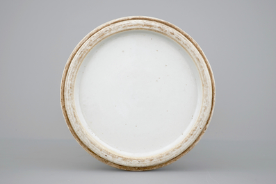 A Chinese famille verte Kangxi style yenyen vase, 19/20th C.