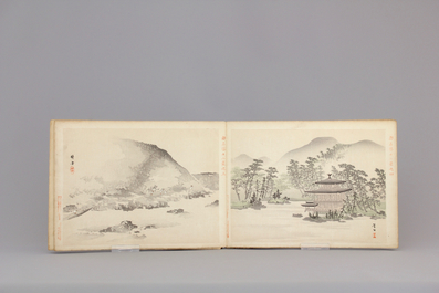 A Japanese woodblock album and two Chinese landscape albums, ca. 1900