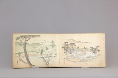 A Japanese woodblock album and two Chinese landscape albums, ca. 1900