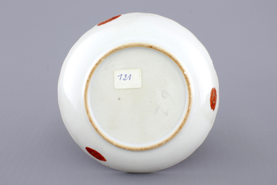 A Chinese export porcelain &quot;Tobacco leaf&quot; cup and saucer, ca. 1770