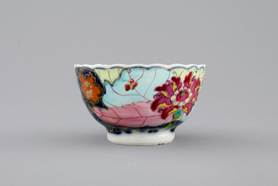 A Chinese export porcelain &quot;Tobacco leaf&quot; cup and saucer, ca. 1770