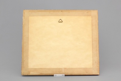 Two Chinese Canton rice paper paintings of punishments, 19th C.