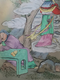 A Chinese inside-painted glass snuff bottle, 20th C.