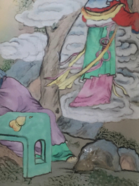 A Chinese inside-painted glass snuff bottle, 20th C.