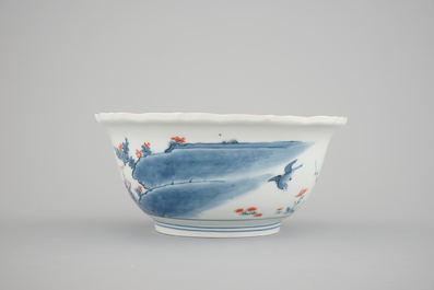 A fine Japanese porcelain Kakiemon bowl, 18th C.