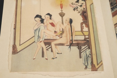 A collection of Chinese erotical prints, early 20th C.