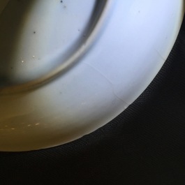 A nice set of three Chinese porcelain cups and two saucers, Yongzheng-Qianlong, 18th C.