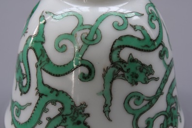 An unusual Chinese porcelain dragon wine cup, 19/20th C.