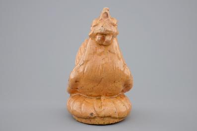 A model of a cockerel in glazed pottery, The Netherlands, 18th C.