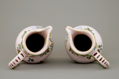 A French faience cruet set in Moustiers style, Samson, Paris, 19th C.