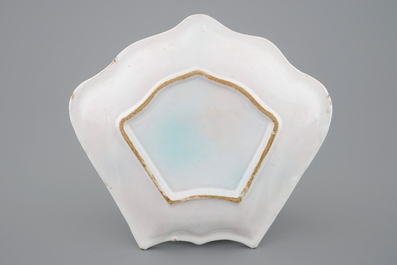 A Brussels faience plate, part of a rice table dish, 18th C.