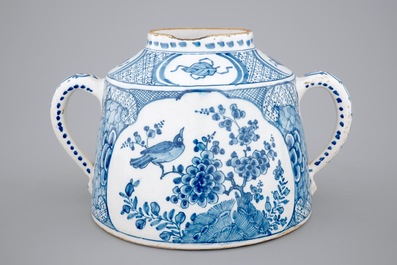 A Dutch Delft posset pot for the English market, early 18th C.