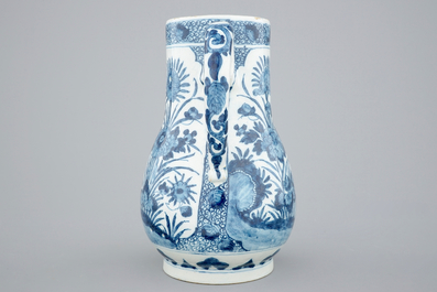 A blue and white Dutch Delft jug in Japanese style, ca. 1700