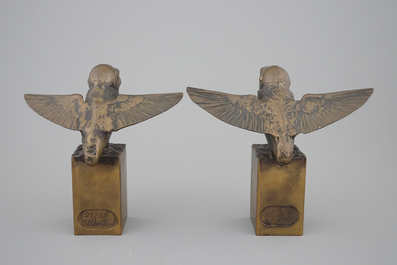 Jef Claerhout (1937), two bronze birds, numb. 20 &amp; 21/33