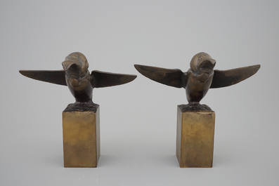 Jef Claerhout (1937), two bronze birds, numb. 20 &amp; 21/33