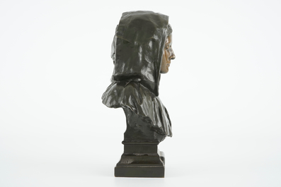 Gustave Pickery (1862-1921), Une buste inscrite &quot;Brugghe&quot;, en bronze