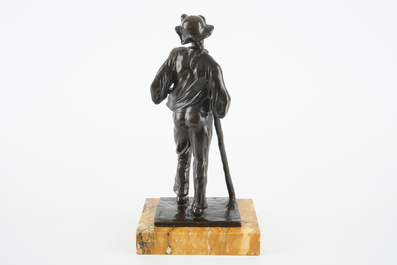 Marc Colmant(1898-1962), Un paysan se reposant, figure en bronze