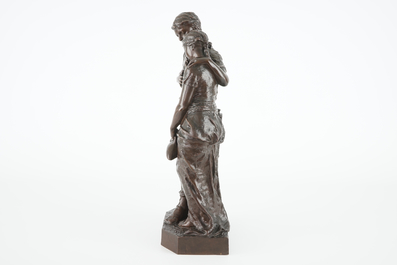 Henri Louis Levasseur (1853-1934), Un couple amoureux, groupe en bronze