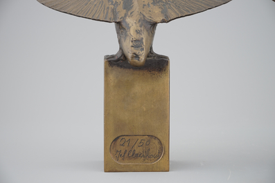 Jef Claerhout (1937), twee bronzen vogels, genum. 20 &amp; 21/33