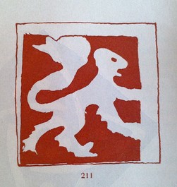 Een middeleeuwse tegel met een leeuw, wellicht Vlaams, 14e eeuw