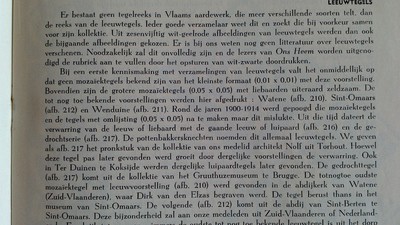 Een middeleeuwse tegel met een leeuw, wellicht Vlaams, 14e eeuw